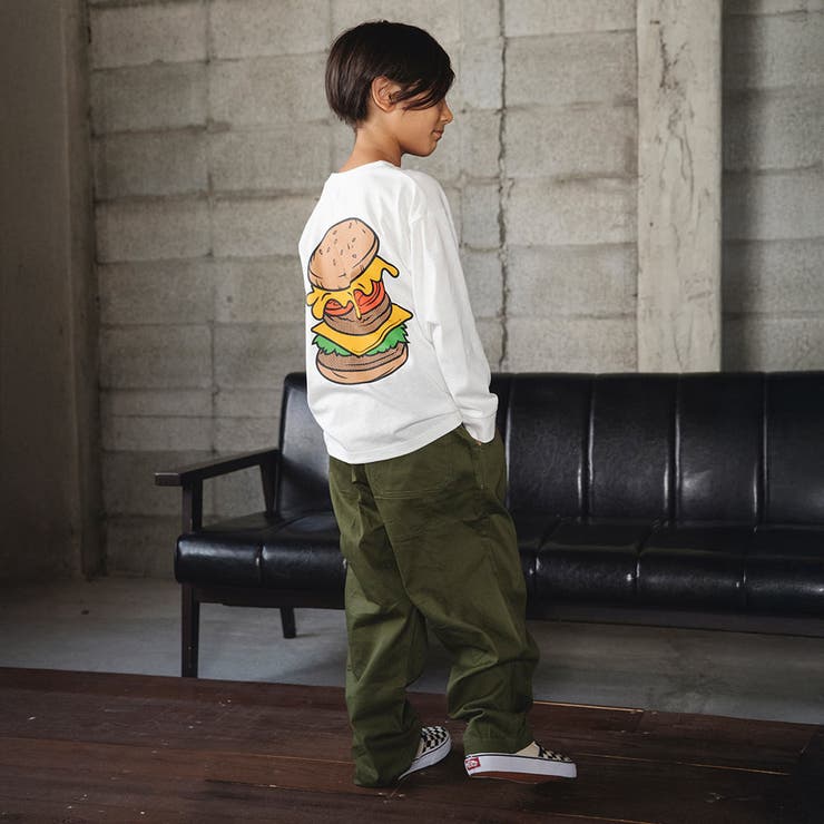 カーキ | 【WEB限定 DRC】オーバータックツイル ロングパンツ | ブランシェス