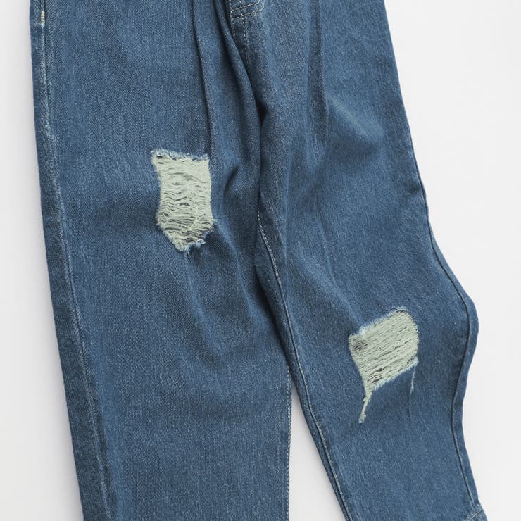 【WEB限定/DRC】オーバータッククラッシュデニムロングパンツ | ブランシェス | 詳細画像23 