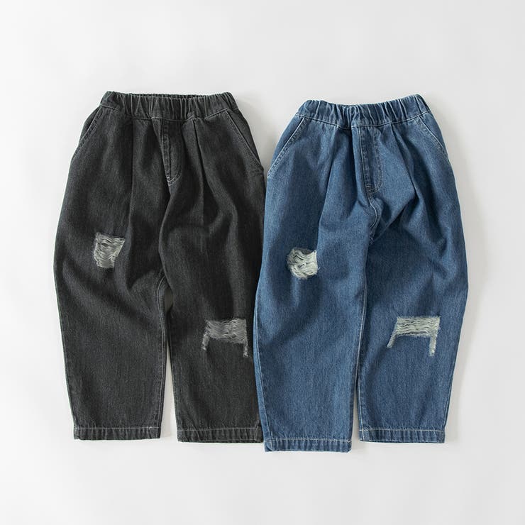 【WEB限定/DRC】オーバータッククラッシュデニムロングパンツ | ブランシェス | 詳細画像27 