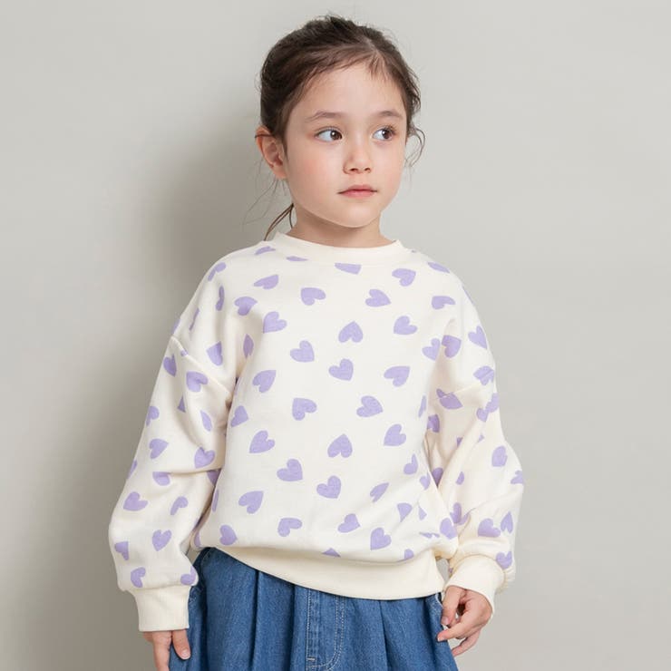 93_IV_ハート総柄 | アソート グラフィック トレーナー | ブランシェス