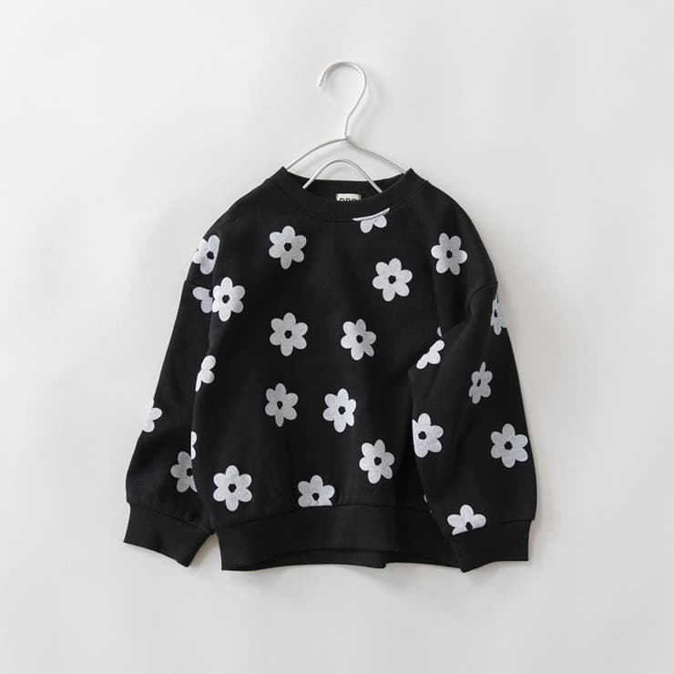 95_クロ_フラワー総柄 | アソート グラフィック トレーナー | ブランシェス