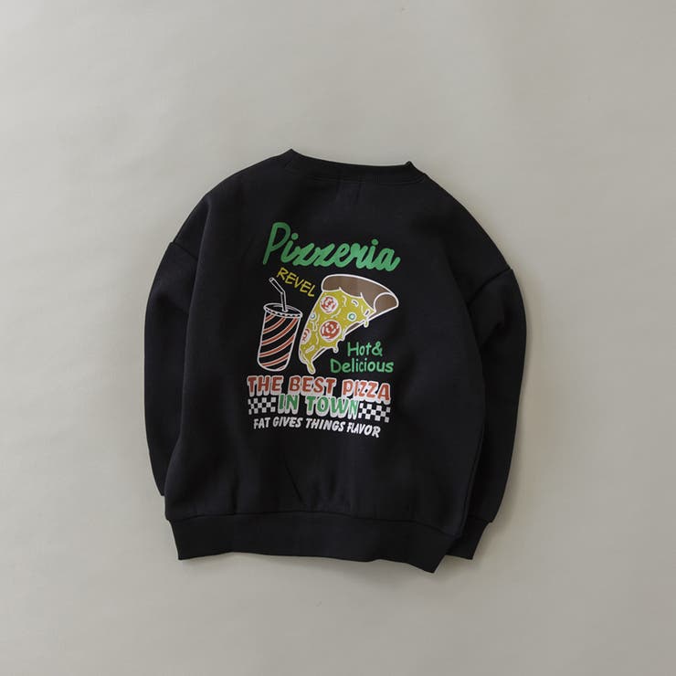 94_黒_ピザ | 【DRC 裏起毛】アソート グラフィック | ブランシェス