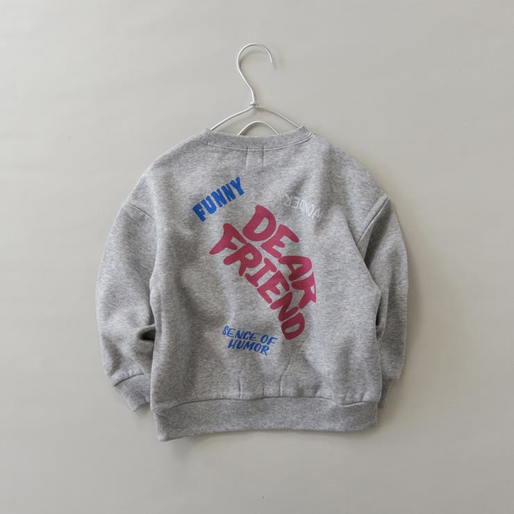 76_杢グレー_ロゴ | アソート グラフィック トレーナー | ブランシェス