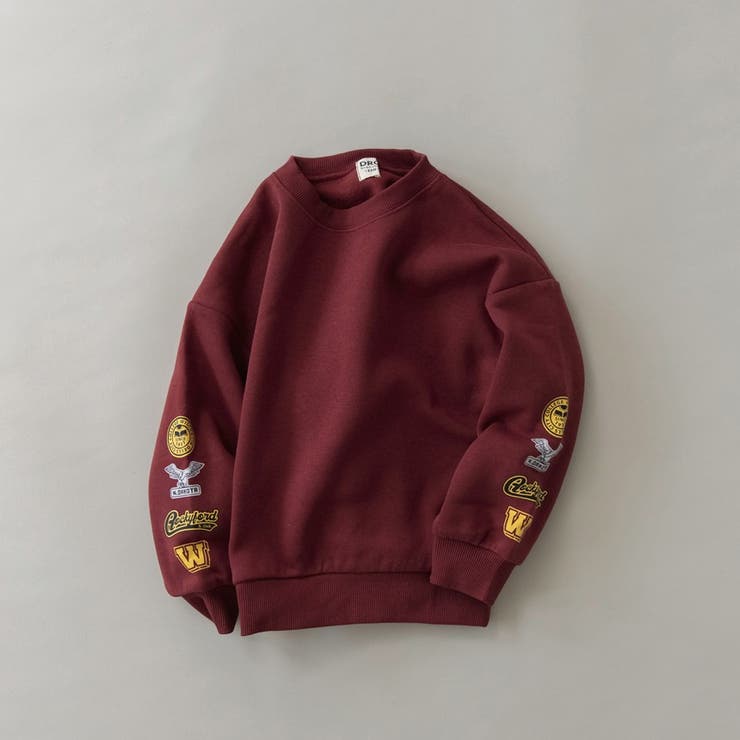 33_エンジ_袖柄 | アソート グラフィック トレーナー | ブランシェス