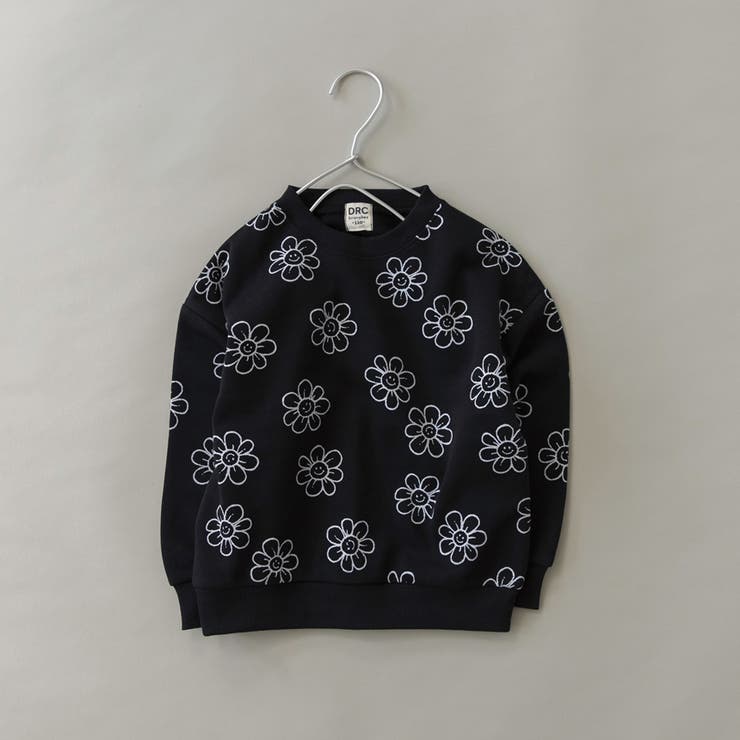 93_黒_スマイル総柄 | アソート グラフィック トレーナー | ブランシェス