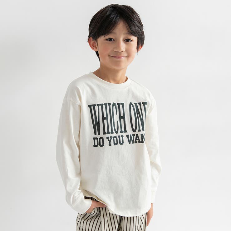 04_アイボリー | 【WEB限定/DRC】アソートグラフィック長袖Tシャツ | ブランシェス