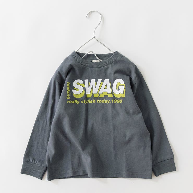 91_Cグレー_SWAG | 【WEB限定/DRC】アソートグラフィック長袖Tシャツ | ブランシェス