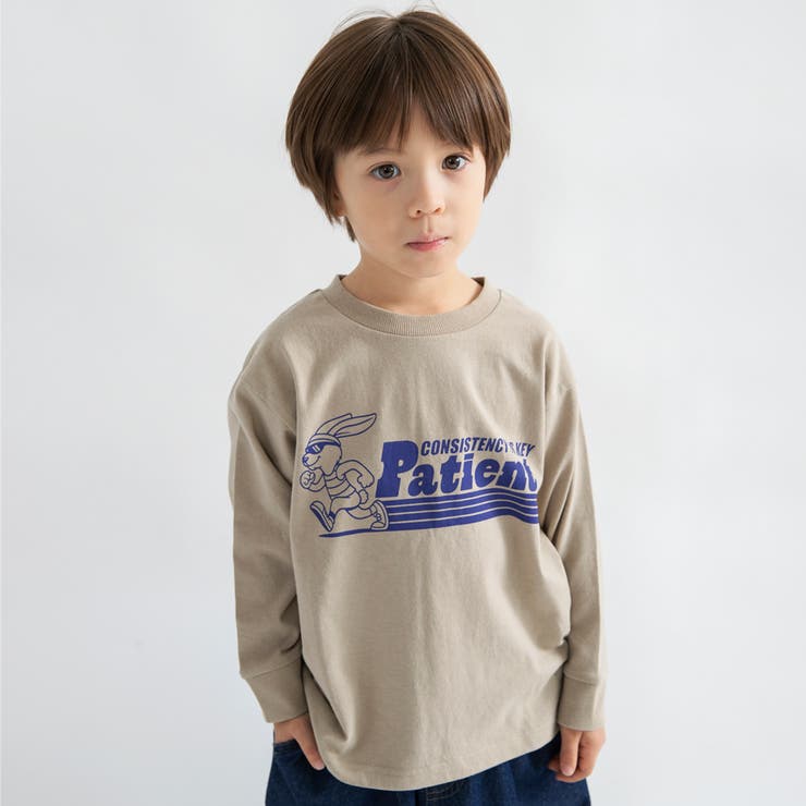 10_ベージュ_うさぎ | 【WEB限定/DRC】アソートグラフィック長袖Tシャツ | ブランシェス