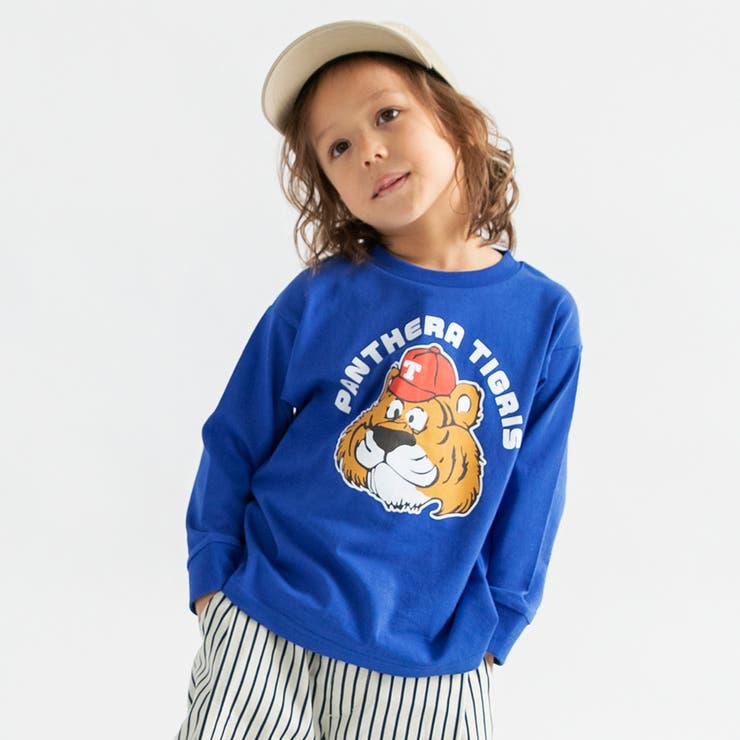 21_ブルー_くま | 【WEB限定/DRC】アソートグラフィック長袖Tシャツ | ブランシェス