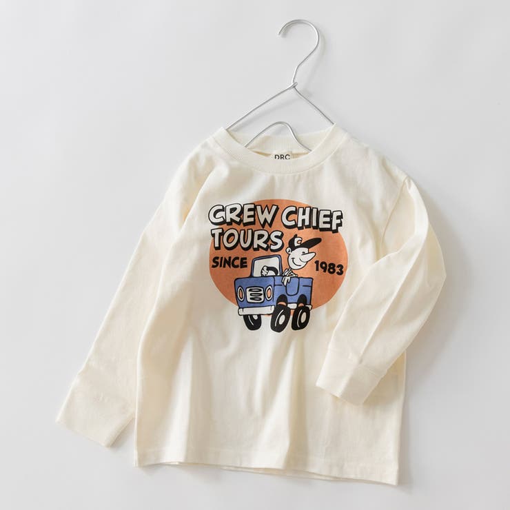 92_アイボリー_車 | 【WEB限定/DRC】アソートグラフィック長袖Tシャツ | ブランシェス