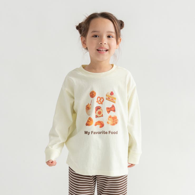 12:イエロー | 【WEB限定 DRC】アソート転写グラフィック長袖Tシャツ キッズ | ブランシェス