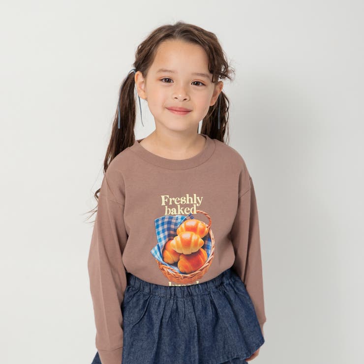 64:ブラウン | 【WEB限定 DRC】アソート転写グラフィック長袖Tシャツ キッズ | ブランシェス