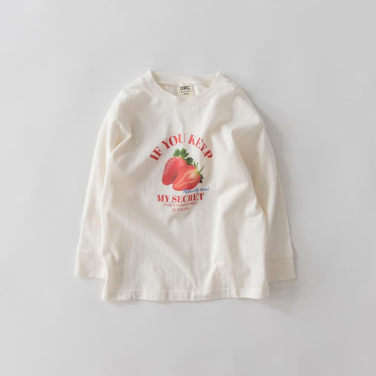 91:オフ白_苺 | 【WEB限定 DRC】アソート転写グラフィック長袖Tシャツ キッズ | ブランシェス