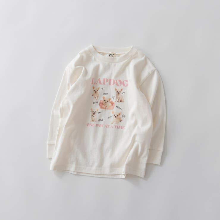 93:オフ白_愛犬 | 【WEB限定 DRC】アソート転写グラフィック長袖Tシャツ キッズ | ブランシェス