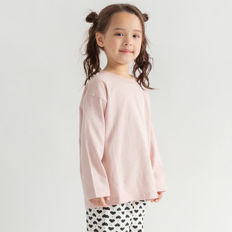 31_ピンク | 【WEB限定/DRC】無地・ボーダー長袖Tシャツ | ブランシェス