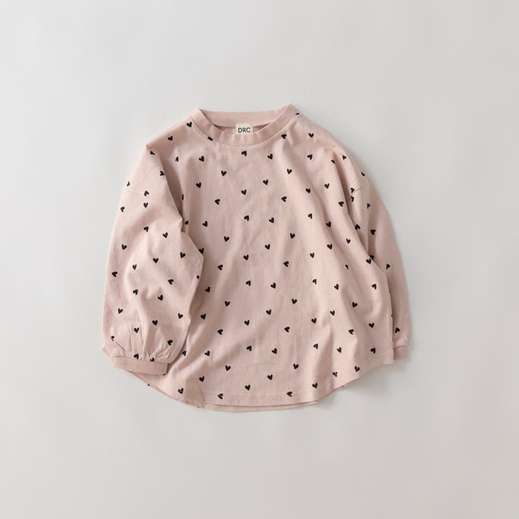 31:ピンク_ハート柄 | 【WEB限定/DRC】総柄長袖Tシャツ/キッズ/女の子/男の子/150cm | ブランシェス