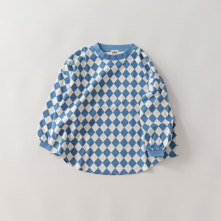 77:ブルーグレー | 【WEB限定/DRC】総柄長袖Tシャツ/キッズ/女の子/男の子/150cm | ブランシェス