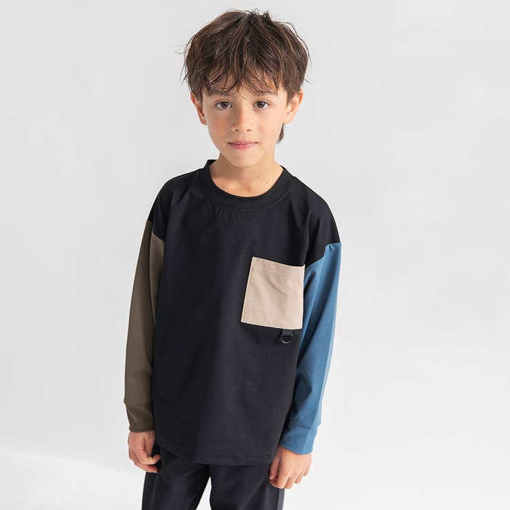 【WEB限定/DRC】【アクティブテックス】吸水速乾ポケット長袖Tシャツ | ブランシェス | 詳細画像1 