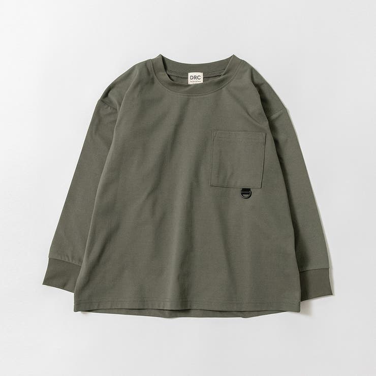 カーキ | 【WEB限定/DRC】【アクティブテックス】吸水速乾ポケット長袖Tシャツ | ブランシェス