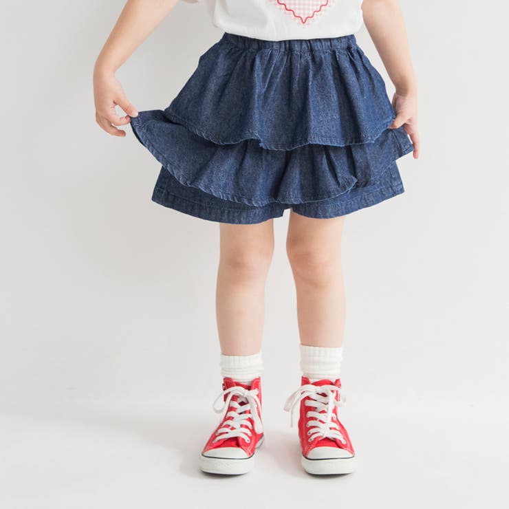 ネイビーブルー | 【WEB限定 DRC】デニム フリル | ブランシェス