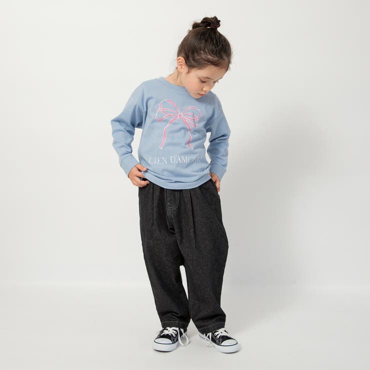 【WEB限定/DRC】オーバータックデニムロングパンツ | ブランシェス | 詳細画像22 