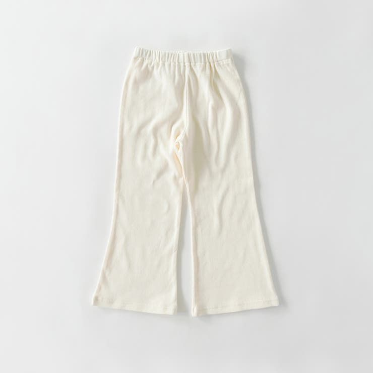 04:アイボリー | 【WEB限定/DRC】リブフレアパンツ | ブランシェス