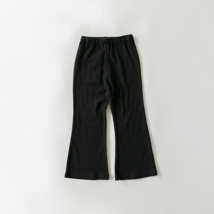 85:ブラック | 【WEB限定/DRC】リブフレアパンツ | ブランシェス