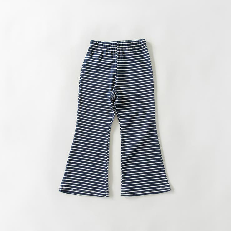 94:ネイビー_ボーダー | 【WEB限定/DRC】リブフレアパンツ | ブランシェス