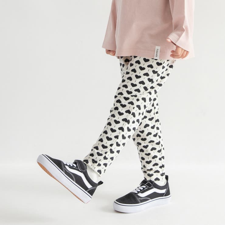 92_アイボリー_ハート | 【WEB限定/DRC】カットソーロングパンツ ゆったりサイズ | ブランシェス