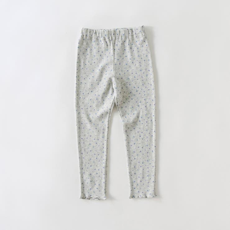 92:グレー_小花柄 | 【WEB限定/DRC】裾メロウリブレギンス | ブランシェス