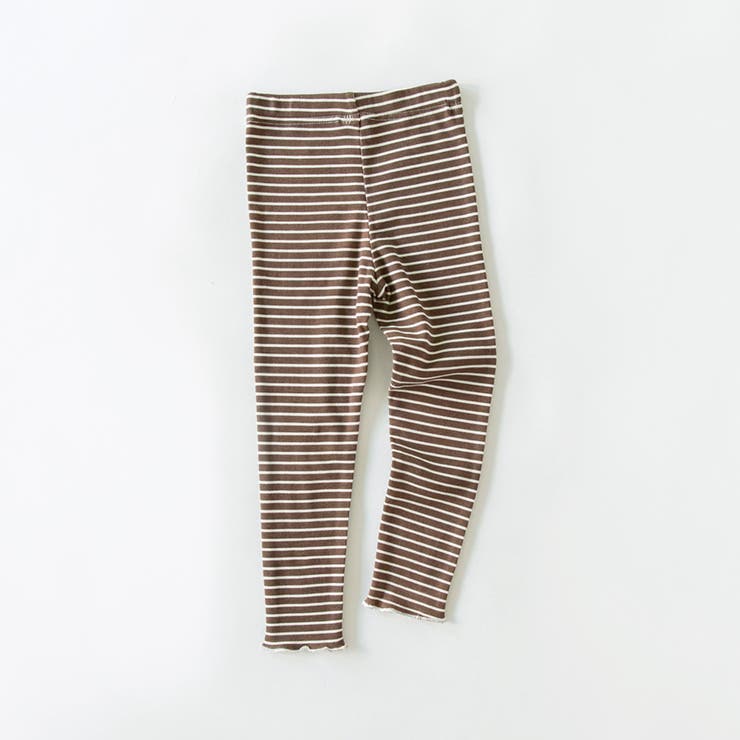 93:ブラウン_ボーダー | 【WEB限定/DRC】裾メロウリブレギンス | ブランシェス