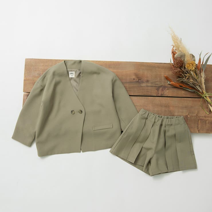 ノーカラージャケット+プリーツキュロット２点セット | ブランシェス | 詳細画像10 