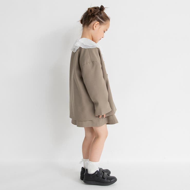 ノーカラージャケット+プリーツキュロット２点セット | ブランシェス | 詳細画像4 