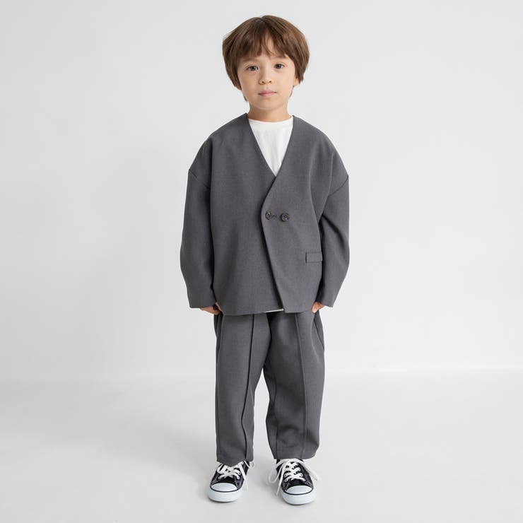 【WEB限定 DRC フォーマル】ノーカラージャケット＋テーパードパンツ２点セッ… | ブランシェス | 詳細画像17 