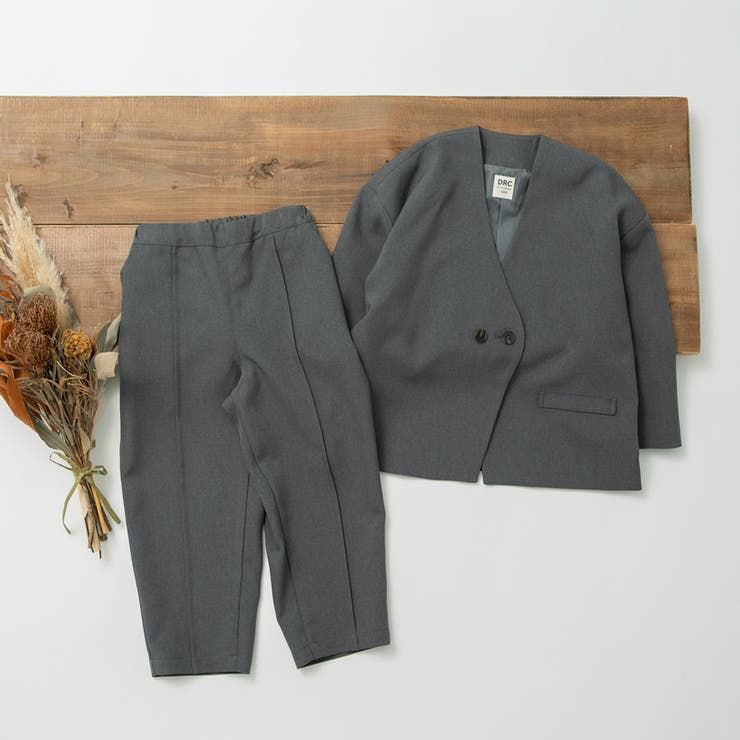 【WEB限定 DRC フォーマル】ノーカラージャケット＋テーパードパンツ２点セッ… | ブランシェス | 詳細画像21 