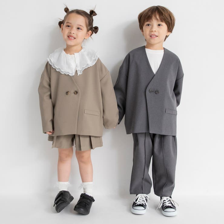 【WEB限定 DRC フォーマル】ノーカラージャケット＋テーパードパンツ２点セッ… | ブランシェス | 詳細画像26 