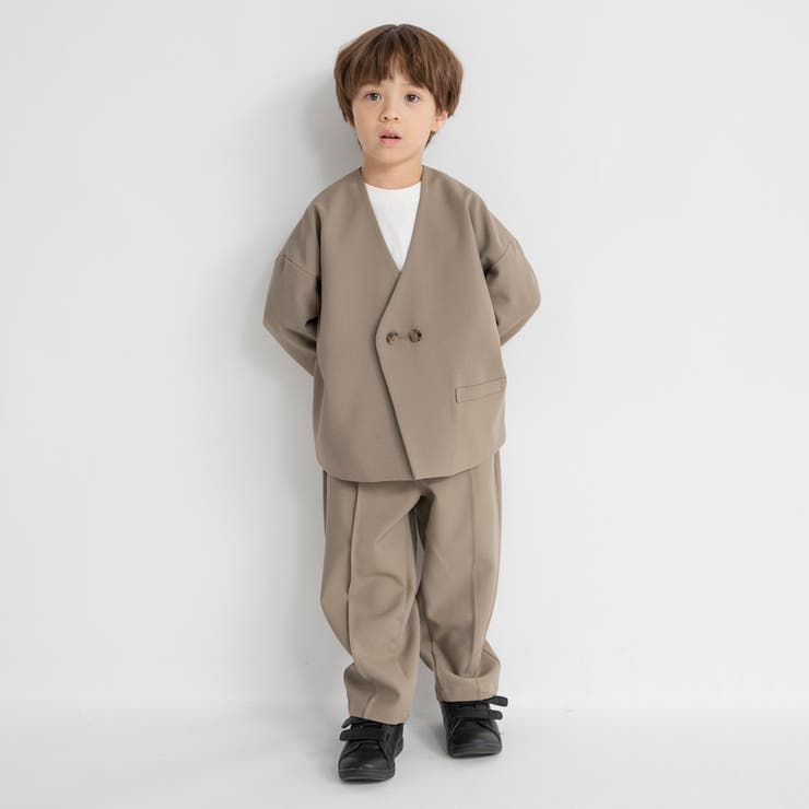 【WEB限定 DRC フォーマル】ノーカラージャケット＋テーパードパンツ２点セッ… | ブランシェス | 詳細画像3 