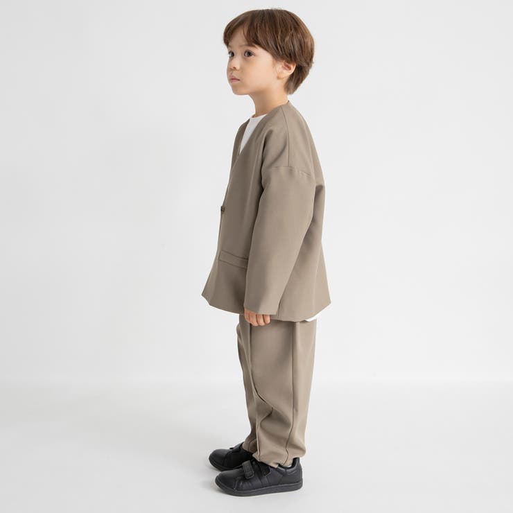 【WEB限定 DRC フォーマル】ノーカラージャケット＋テーパードパンツ２点セッ… | ブランシェス | 詳細画像4 