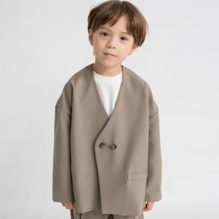 【WEB限定 DRC フォーマル】ノーカラージャケット＋テーパードパンツ２点セッ… | ブランシェス | 詳細画像6 