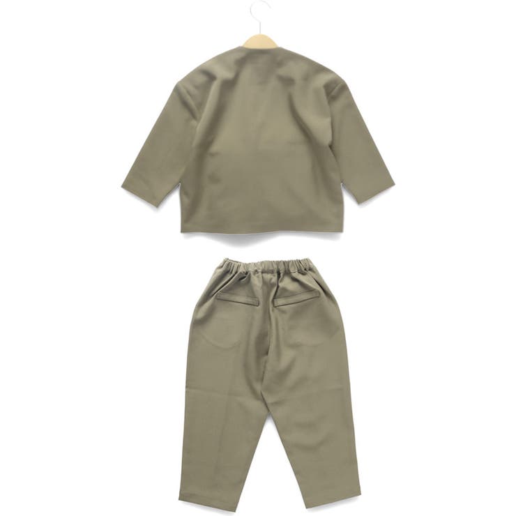 【WEB限定 DRC フォーマル】ノーカラージャケット＋テーパードパンツ２点セッ… | ブランシェス | 詳細画像9 