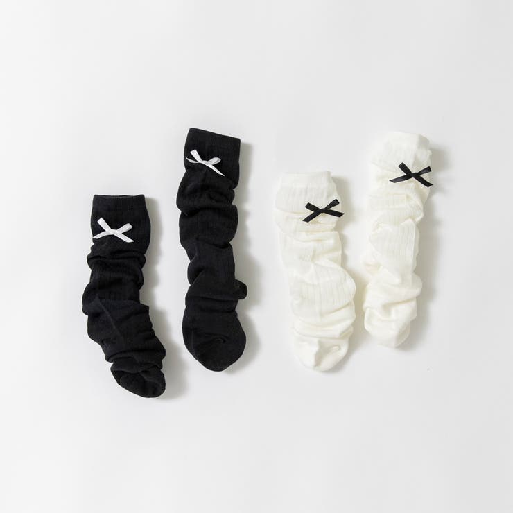 91_白黒 | 【WEB限定/DRC】2P ルーズソックス/ルーズ | ブランシェス