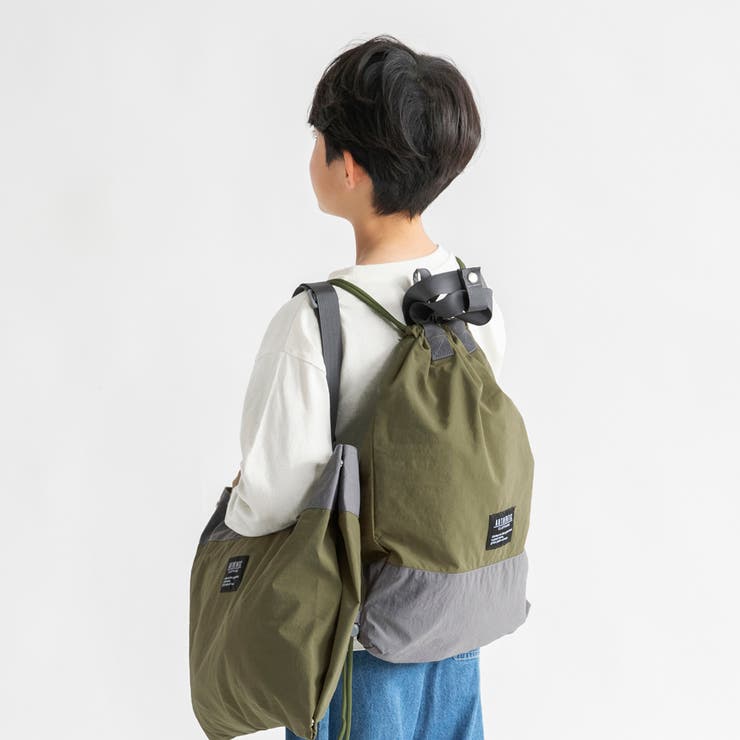 カーキ | 【DRC/WEB限定/通学シリーズ】配色ナップサック | ブランシェス