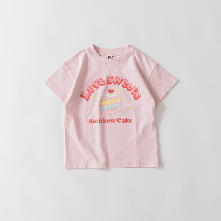 39:Lピンク_ケーキ | 【DRC/WEB限定】ガールズアソートグラフィック半袖Tシャツ | ブランシェス