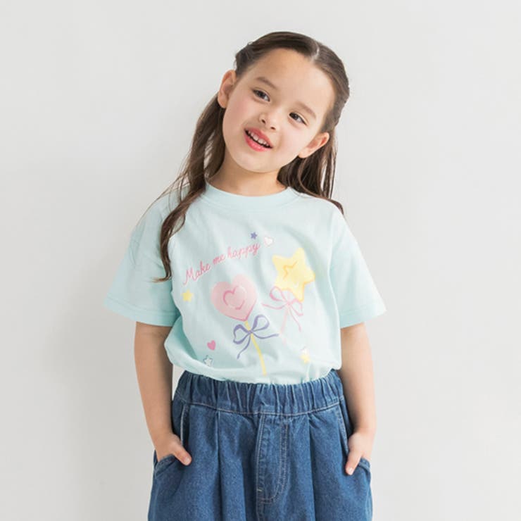 67:ライトグリーン | 【DRC/WEB限定】ガールズアソートグラフィック半袖Tシャツ | ブランシェス