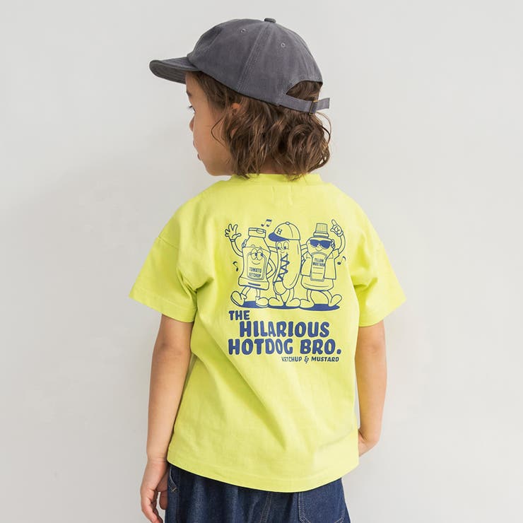 65:ライム_ホットドッグ | 【WEB限定/DRC】アソートグラフィック半袖Tシャツ | ブランシェス