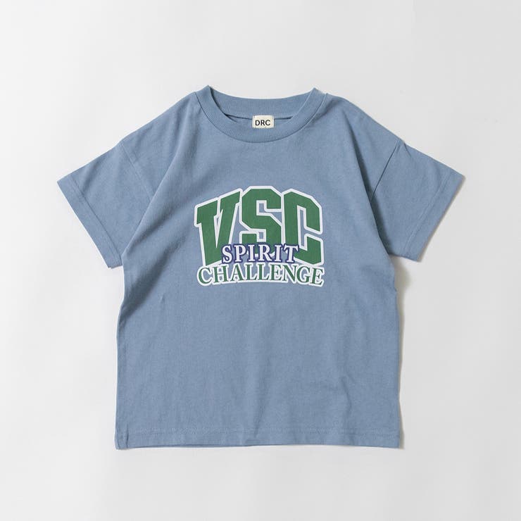 77:ブルーグレー_ロゴ | 【WEB限定/DRC】アソートグラフィック半袖Tシャツ | ブランシェス