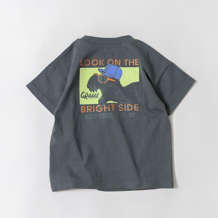 78:チャコールGY_恐竜 | 【WEB限定/DRC】アソートグラフィック半袖Tシャツ | ブランシェス