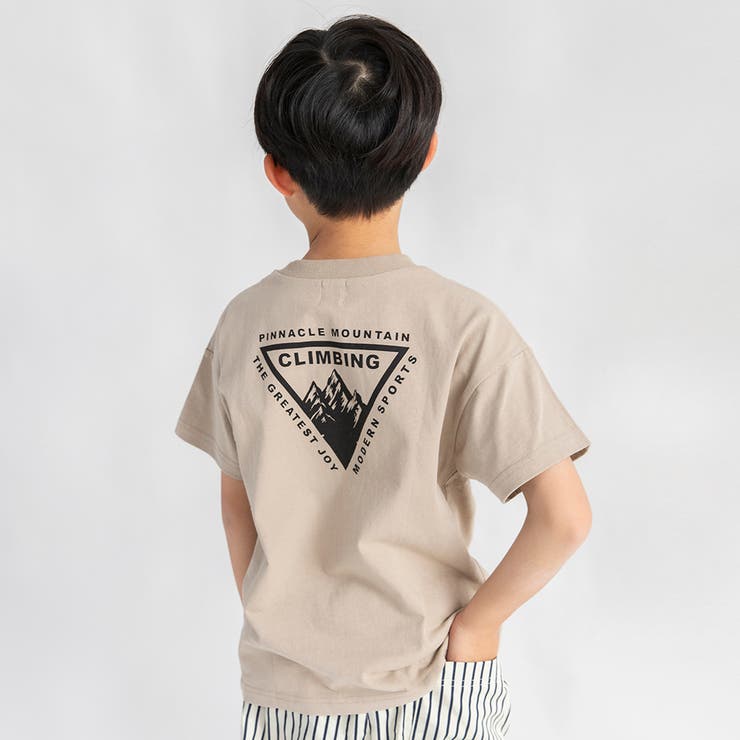 92:ベージュ_登山 | 【WEB限定/DRC】アソートグラフィック半袖Tシャツ | ブランシェス