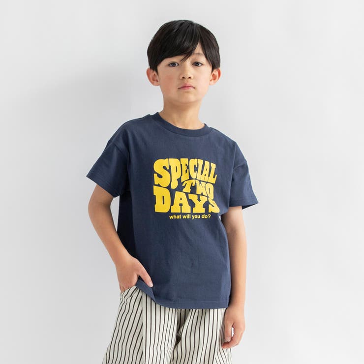 22:ネイビーブルー | 【WEB限定/DRC】アソートグラフィック半袖Tシャツ | ブランシェス