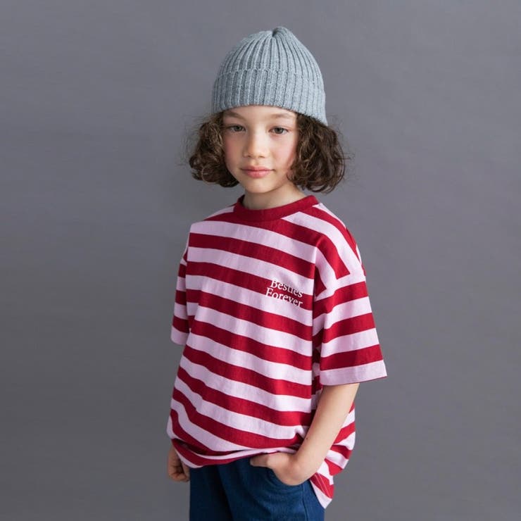 ピンク | 【WEB限定/DRC】ボーダー半袖Tシャツ | ブランシェス
